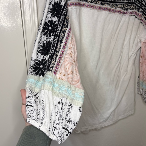 Free People Tripoli Embroidered Long-Sleeve top size small oversized - Picture 4 of 14
